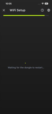 Waiting for the dongle to restart