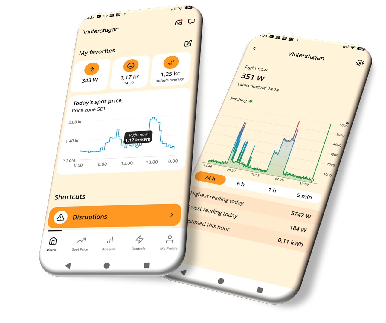 EG Bright Energy App Views
