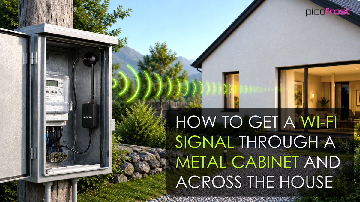 How to get a Wi-Fi signal through a metal cabinet and across the house